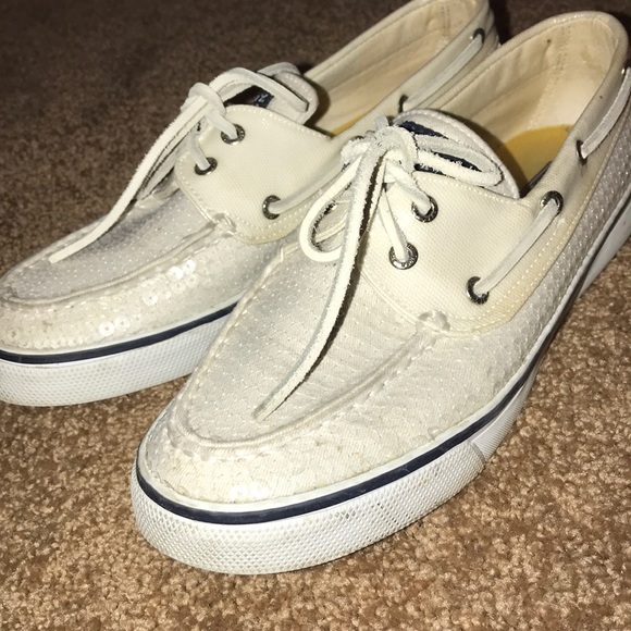 white sparkle sperrys - Picture 2 of 3